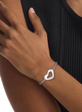 【新款】Calvin Klein/凯文克莱不锈钢爱心手链女双层链条时尚