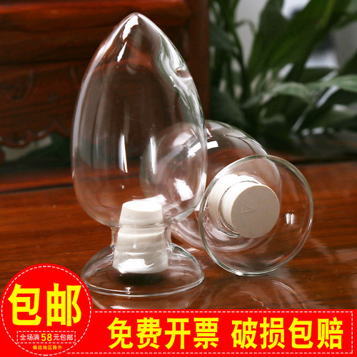华鸥种子瓶125ml样品展示倒置标本瓶玻璃锥形鸡心瓶梨型瓶含胶塞 - 图0
