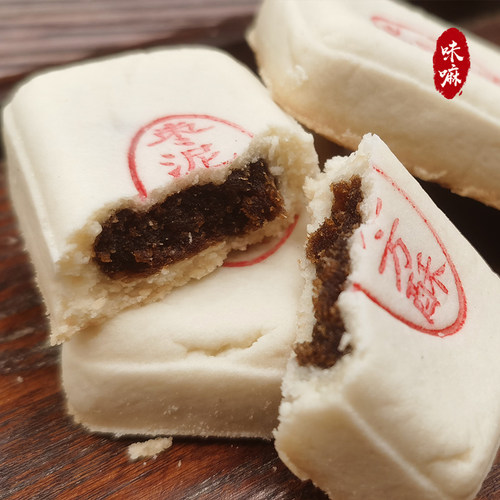 山楂枣泥豆沙方酥饼老式传统手工宫廷糕点心零食下午茶点天津特产 - 图2