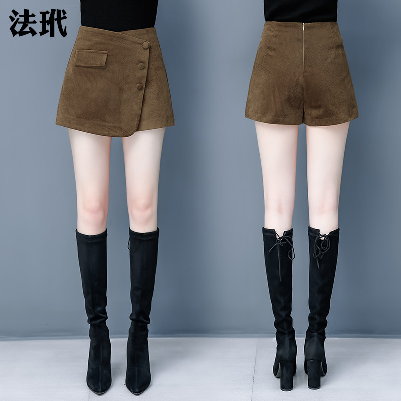 a字高腰2020新款韩版宽松显瘦短裤 法玳休闲裤