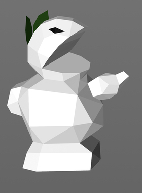 石矶娘娘装饰摆件银色白色灰色简约多边形装饰品网红拍摄自拍道具