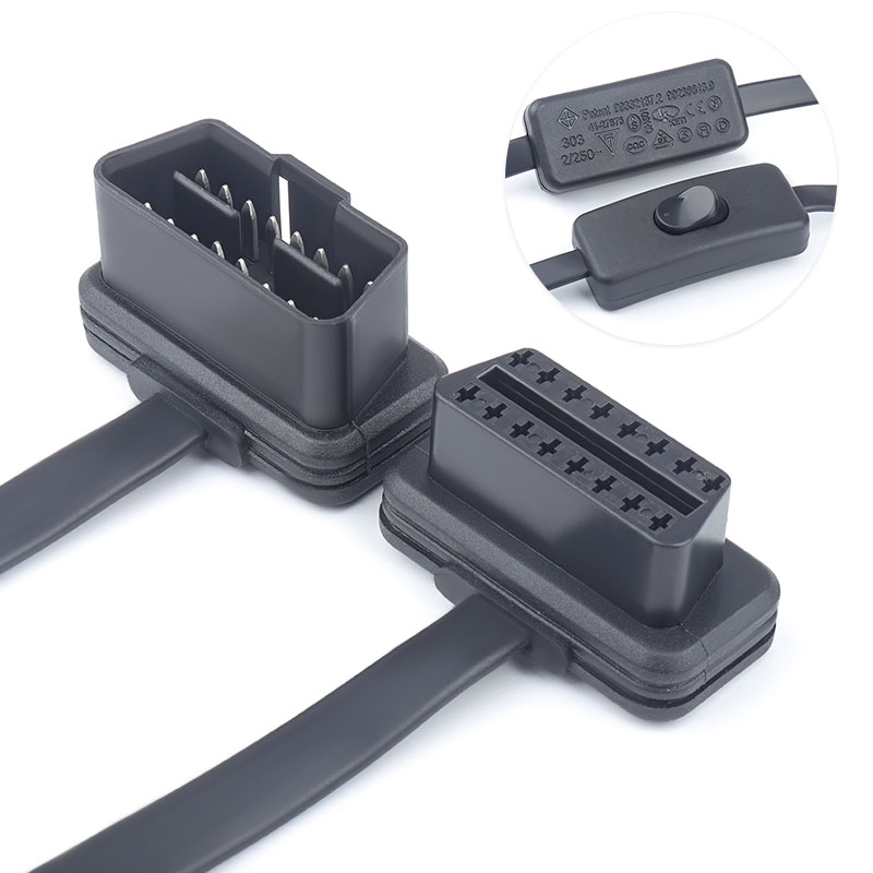 超薄OBD2一分二转接线GPS图吧车智汇拓展线延长线带开关保护电瓶,淘宝优惠券,粉丝福利购,淘宝优惠卷