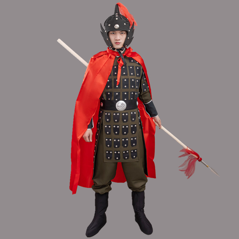 秦汉影视戏剧元帅战袍盔甲三国将军铠甲古装花木兰士兵cospla服装 - 图1