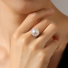 9-10mm Large Dot Seawater Pearl Sunflower Ring