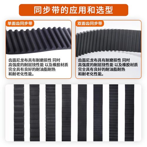 捷豹同步带橡胶3M 5M 8M 14M S5M S8M XH H XL L工业传动带皮带 - 图2