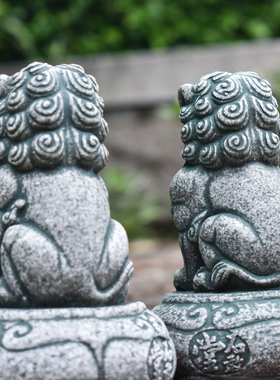 镇宅石狮子入户门新中式风装饰品