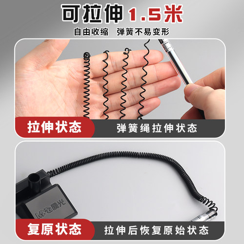 晨光台笔固定签字笔银行柜台笔前台服务台带绳中性笔固定桌面圆珠笔商务办公财务黑笔防丢粘在桌子上的笔-图0