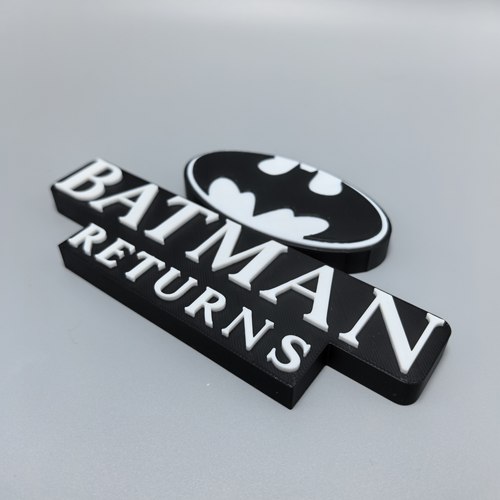 蝙蝠侠英雄归来标志立牌BatmanReturn周边logo搭配摆件3D打印模型 - 图3