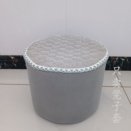 椅垫凳子套套客厅皮墩外皮圆凳子套罩沙发墩草墩邦之媛简约河北 - 图2