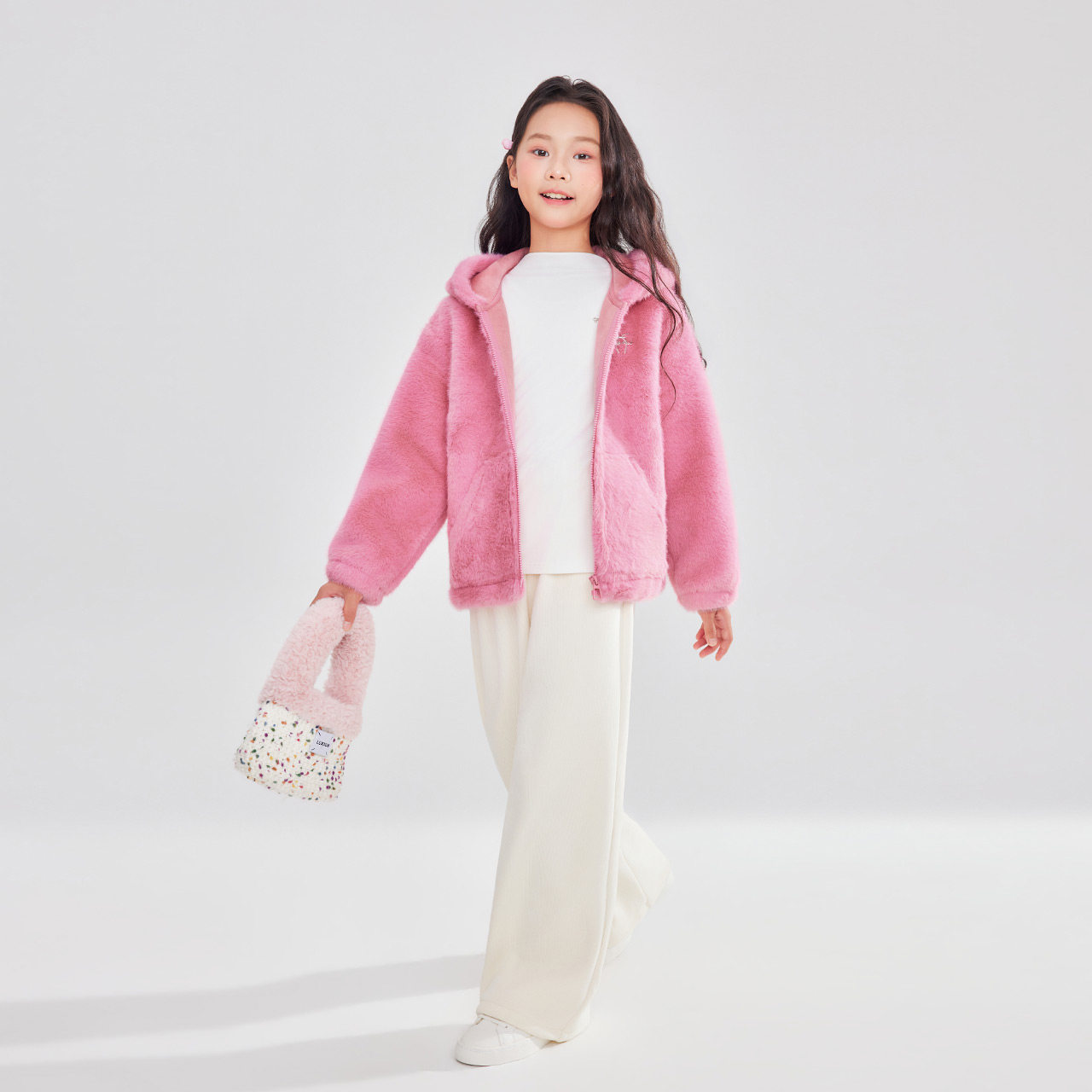 MINIIEF【爱依服童装】2025冬季新款法式甜美洋气女童毛绒外套,淘宝优惠券,粉丝福利购,淘宝优惠卷