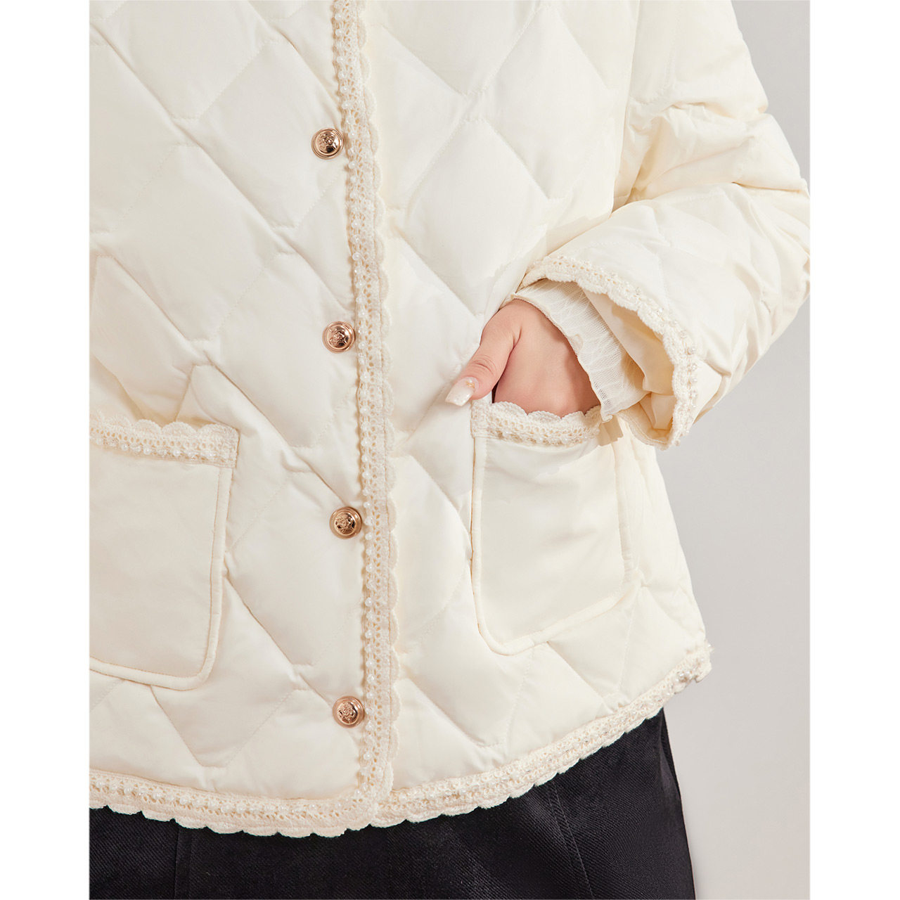 IEF/爱依服【大码女装】2025冬季新款法式小香风百搭轻羽绒外套,淘宝优惠券,粉丝福利购,淘宝优惠卷