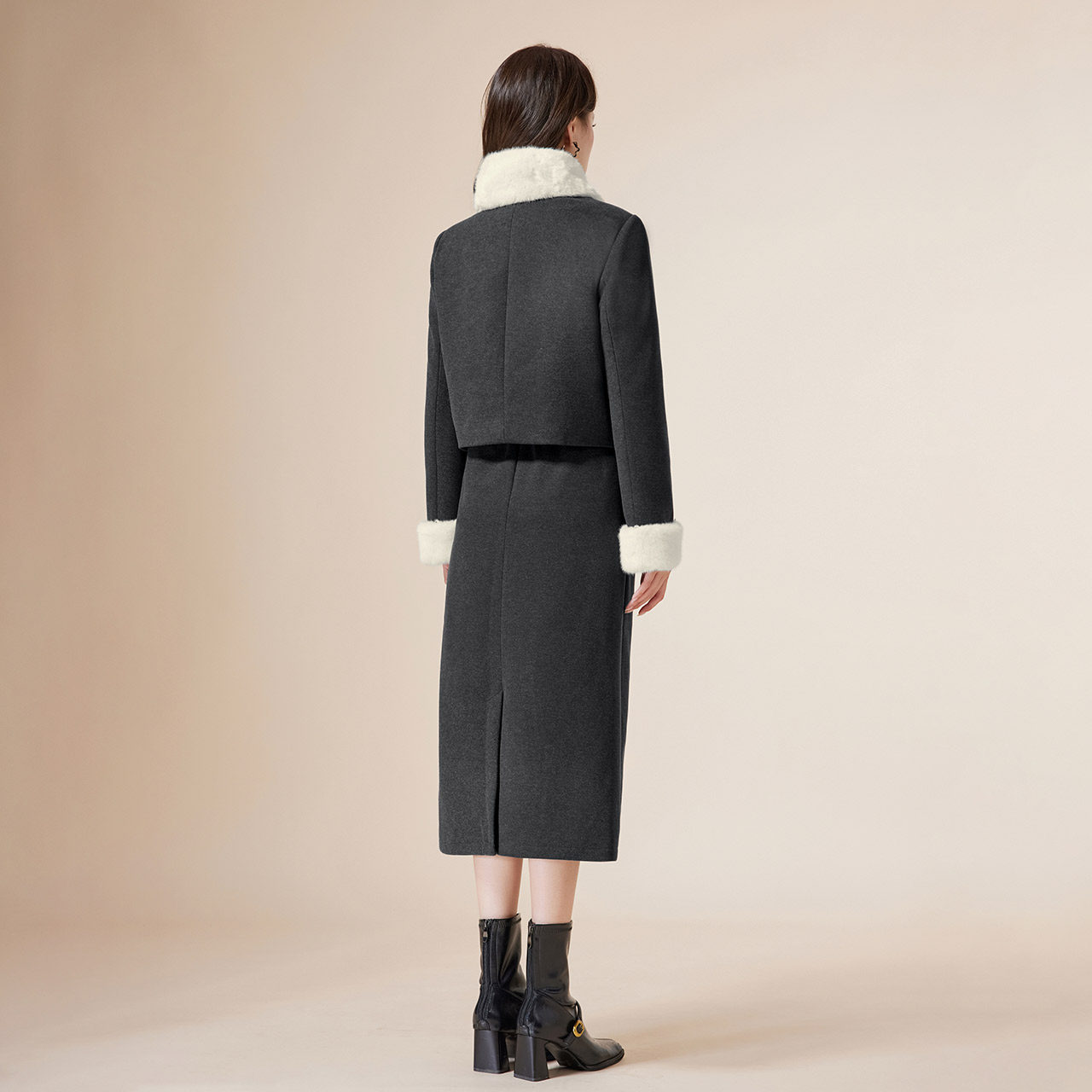 IEF/爱依服2025冬季新款法式通勤气质优雅风显瘦女毛呢上下套装,淘宝优惠券,粉丝福利购,淘宝优惠卷