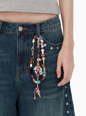 LAZY CIRCLES 花舞贝壳钥匙扣多用手链女裤链包挂装饰