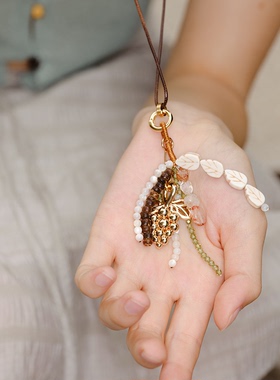 LAZY CIRCLES椰风葡萄项链一款多戴高级感流苏吊坠颈链手链