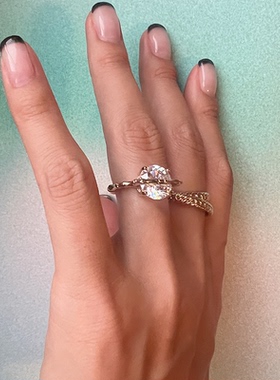 LHWindsor温莎珠宝 圆冰竹节戒指原创小众开口戒女时尚百搭