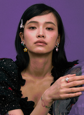 oups 星愿折纸戒指复古星星甜美戒指女小众时光胶卷系列