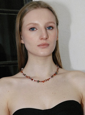 waki 野莓日记天然石头串珠手工度假叠戴小众项链WildBerryDiary