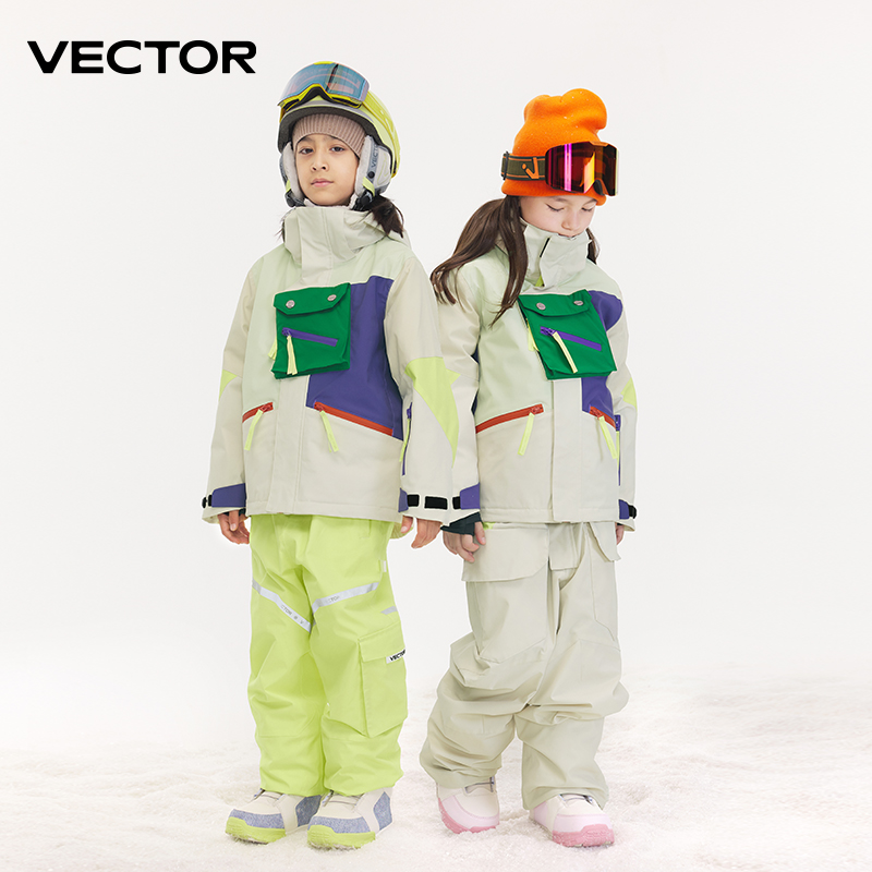 VECTOR玩可拓儿童滑雪服套装全套裤衣男童速干保暖防水女童冬大童