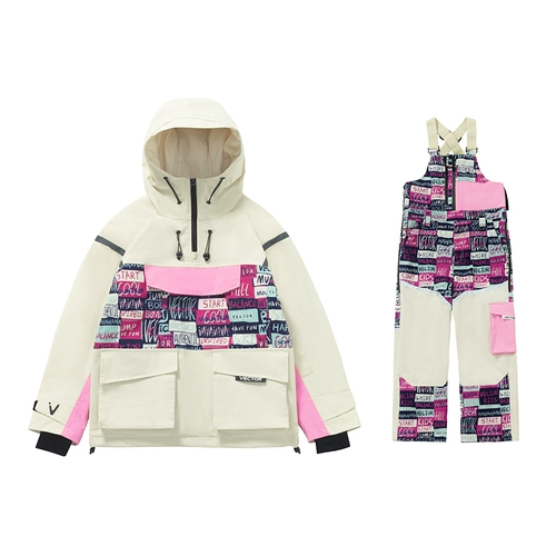 Детский лыжный лыжный костюм, удерживающий тепло водонепроницаемый комплект, светоотражающий комбинезон, подходит для подростков