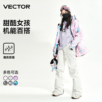 VECTOR ski suit womens mens autumn winter snow winter womens blouse single double board new 2023 flush front pants suit