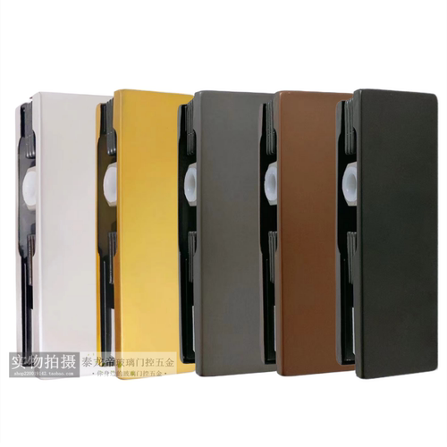 无框门加厚玻璃门夹地弹簧配件15mm曲夹不锈钢19厘上下夹一字门夹 - 图3