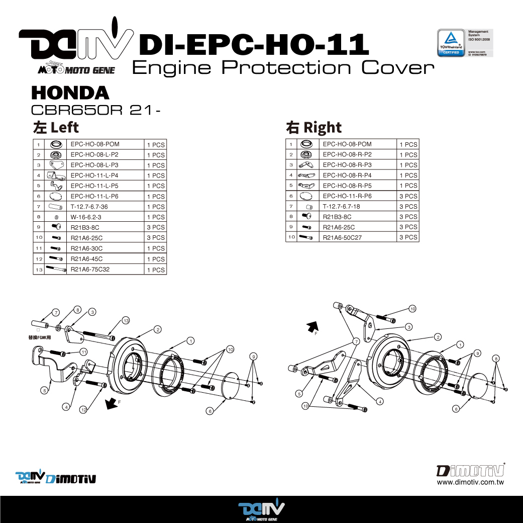 德国 DIMOTIV适用HONDA本田 CB650R CBR650R发动机防摔护盖 DMV-图3