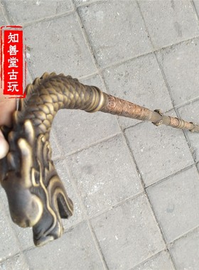 纯铜拐杖拐棍龙头寿星手杖送长辈