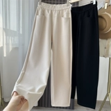 Импортные шерстяные штаны для отдыха, в западном стиле, свободный прямой крой, стройный силуэт