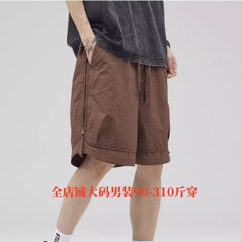 300斤大码复古薄款工装短裤男士夏季加肥加大冰丝中裤休闲五分裤,淘宝优惠券,粉丝福利购,淘宝优惠卷