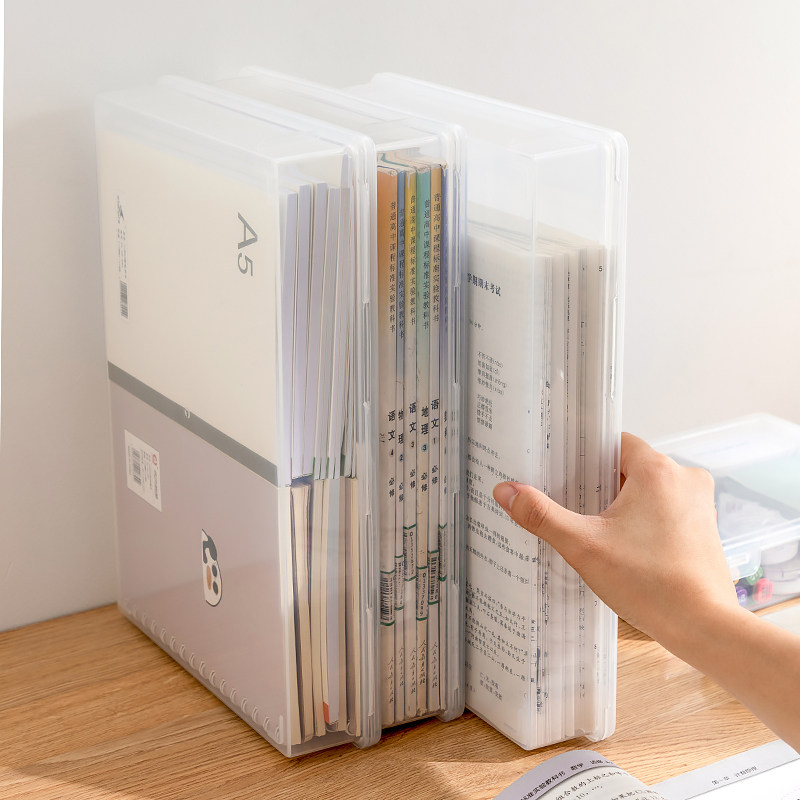 桌面书架儿童绘本读物收纳神器小型杂志盒亚克力透明A4纸整理盒,淘宝优惠券,粉丝福利购,淘宝优惠卷