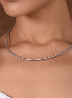 简约银色金属挂脖防掉落眼镜链