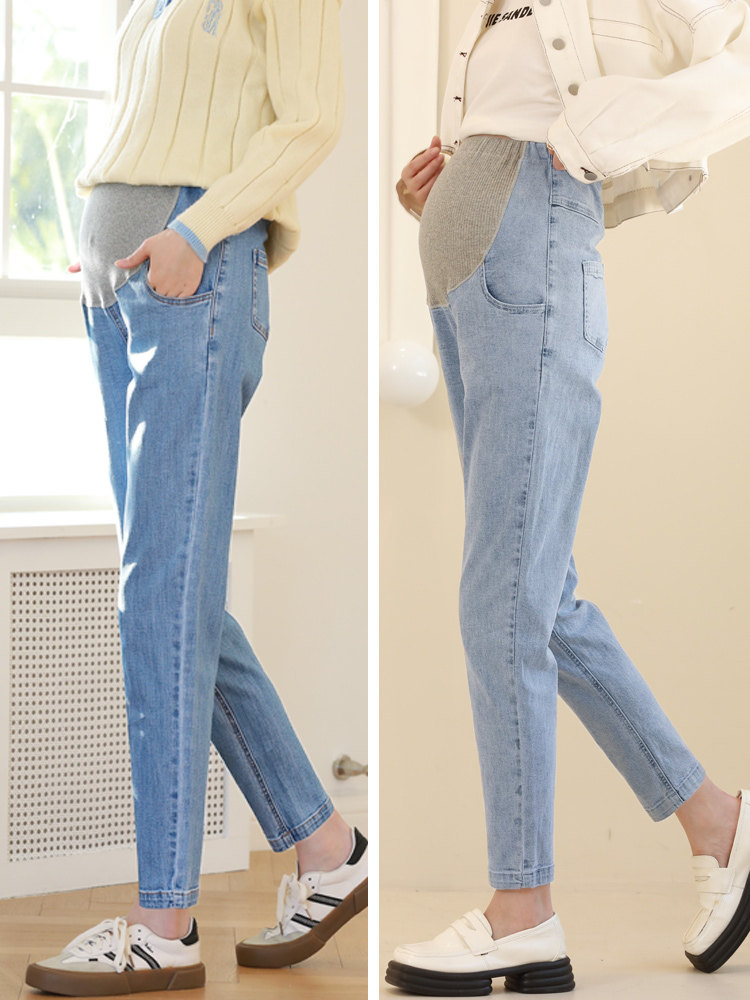 秋季外穿九分直筒秋装老爹孕妇裤子 西瓜妈妈孕妇打底裤