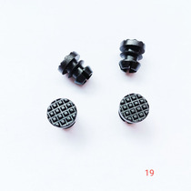 19 black flat thickened plastic pipe plug round stopper stainless steel Consected chair stool cushion foot choke plug