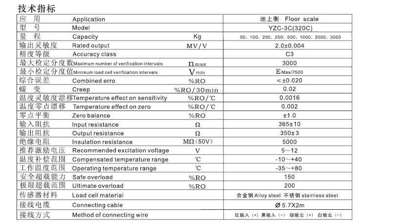 小地磅YZC320C称重计量传感器 - 图2