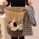 Ins cute puppy imitation rattan large capacity dirty clothes basket
