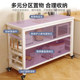 Kitchen storage rack floor-standing multi-layer movable storage cabinet multi-functional wheeled vegetable cutting table kitchen supplies storage rack