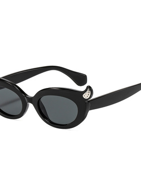 搞怪个性恶魔角猫眼太阳眼镜拍照