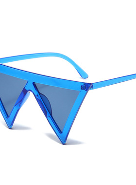夸张搞怪超大倒三角形墨镜女时尚
