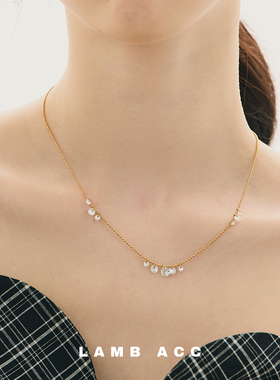 闪钻精致小巧项链锁骨链