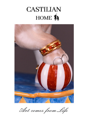 创意大象马戏团摆件桌面书立