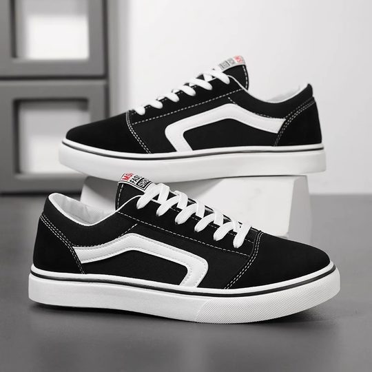 男鞋2025年新款夏天透气轻便帆布鞋潮流百搭运动男士休闲板鞋潮鞋