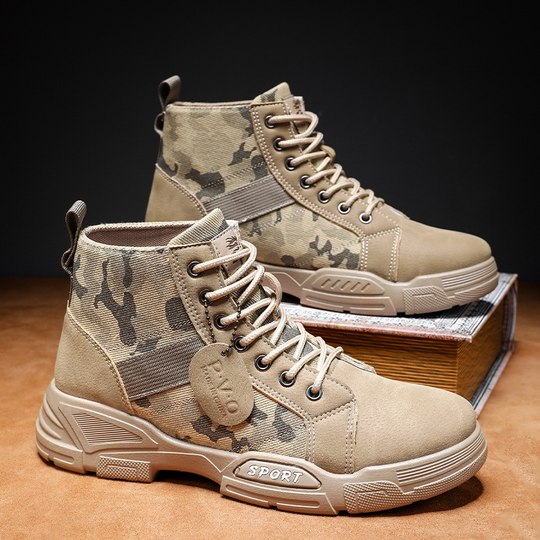 马丁靴男款2026新款春季高帮工装靴子男士厚底增高经典英伦大黄靴