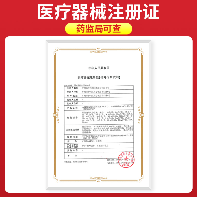 万孚hiv艾滋病检测试纸梅毒双检自检自测四联四合一非唾液第四代 - 图2