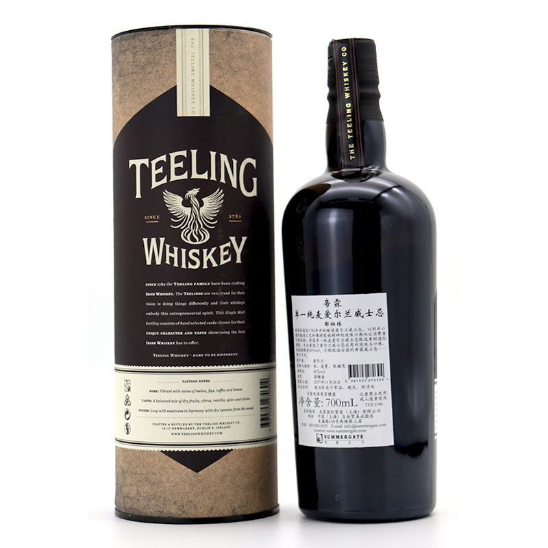 TEELING/帝霖单一纯麦爱尔兰威士忌 原装进口洋酒都柏林正品700ml - 图2