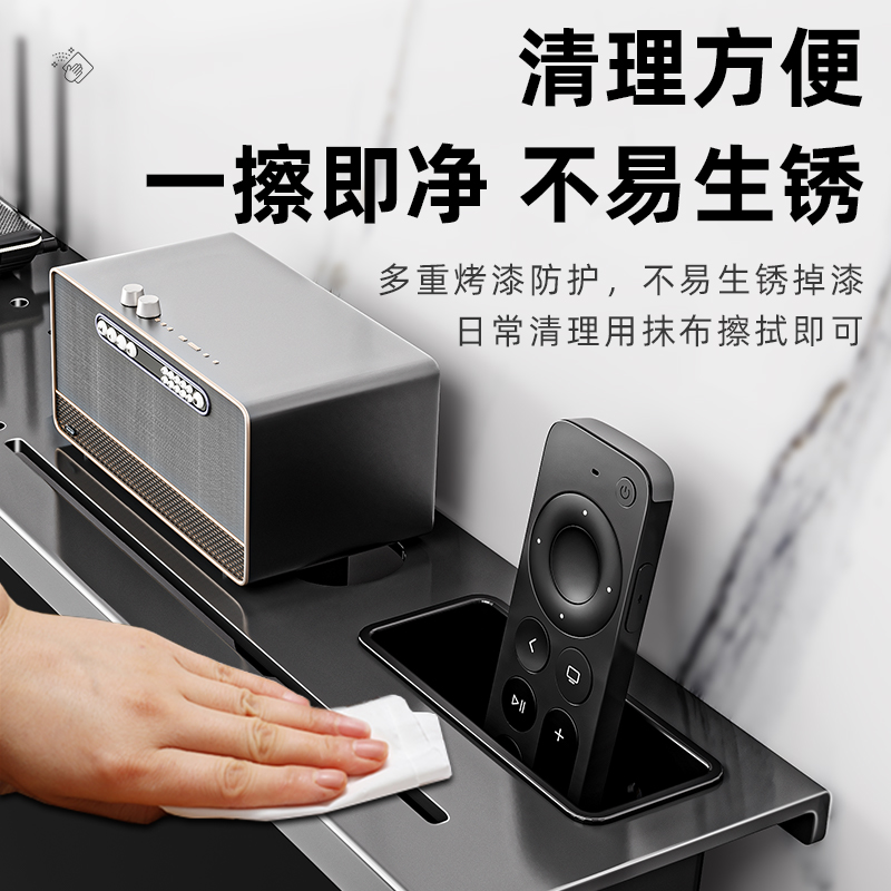 TV set-top box storage rack without punching holes