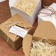 Ins style white brown kraft paper square packaging box