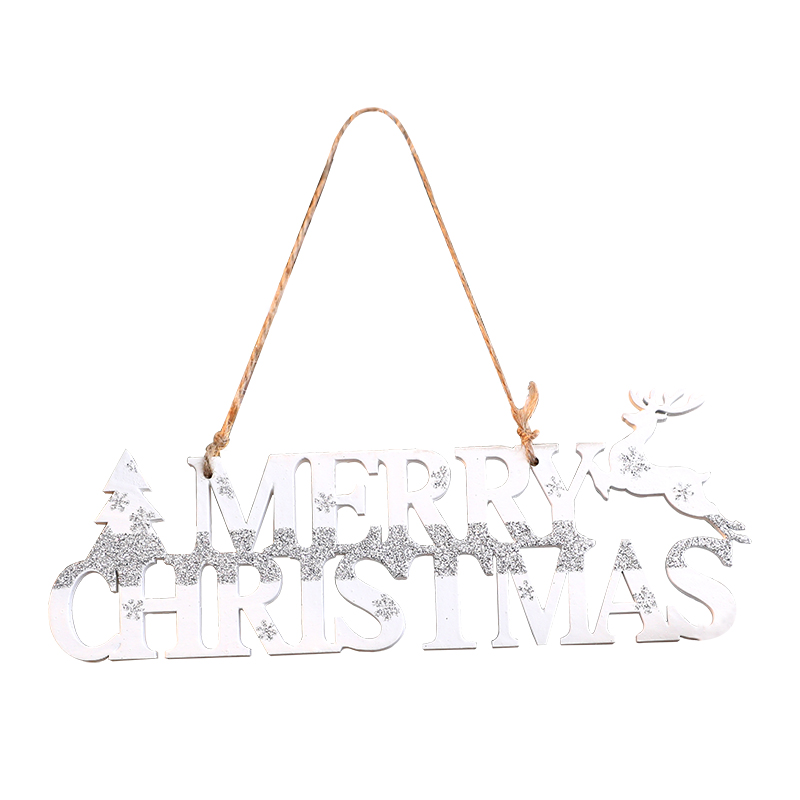 圣诞节装饰品圣诞树家用香槟金套餐树顶星英文牌小木屋亮光球挂件