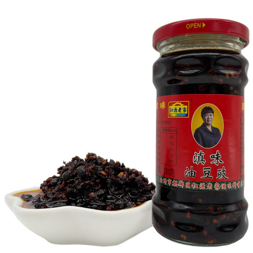 云南红源老家滇味油豆豉辣椒酱拌面下饭佐食凉拌菜豆豉鸡枞油豆食 - 图3
