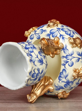 旗舰店正品2026马年李居明吉祥物摆件七赤位客厅摆西南天水卸刀光