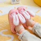 Детские зимние мультяшные удерживающие тепло нескользящие милые тапочки подходит для мужчин и женщин, семейный стиль